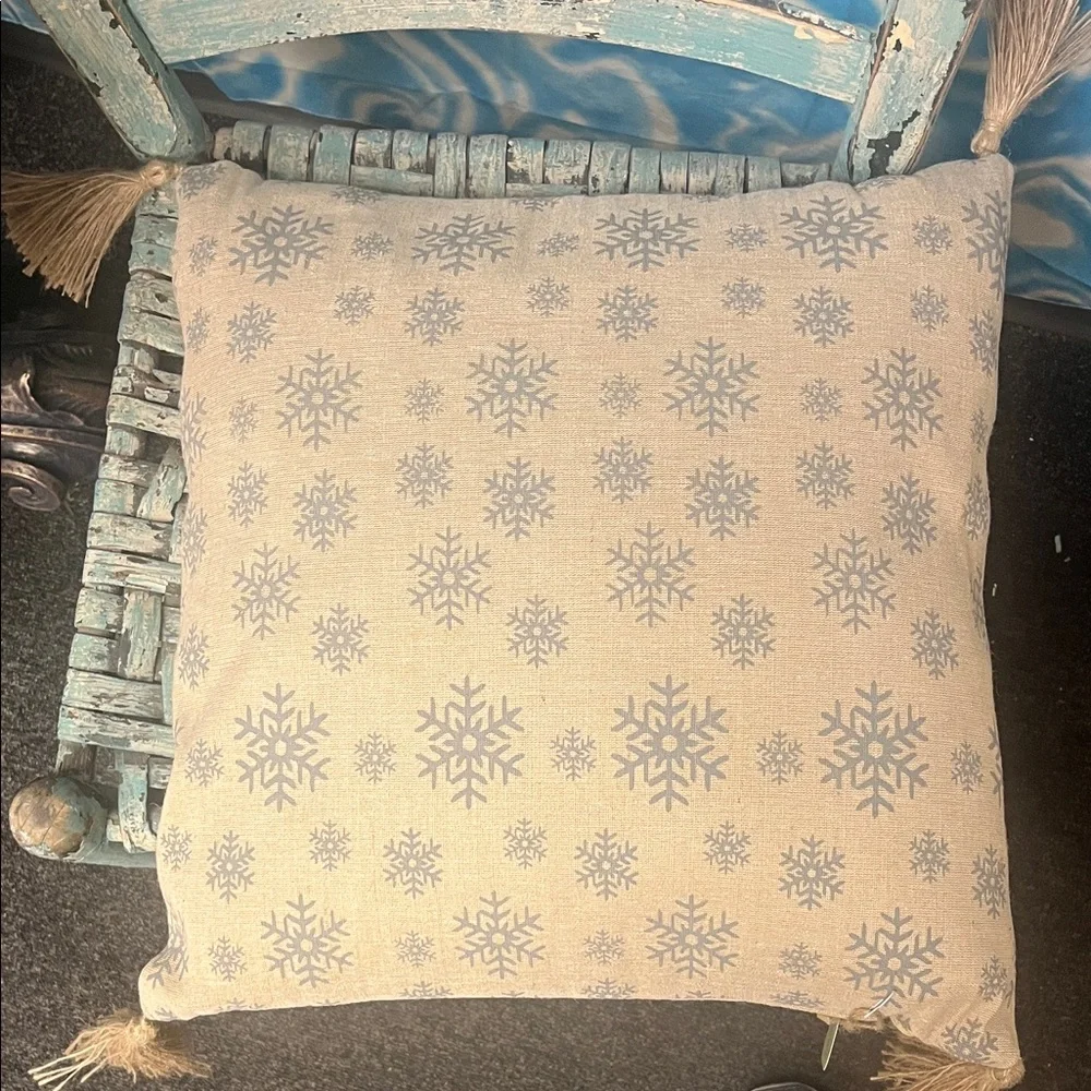 Festive Snowflake and Angel Holiday Pillow Set